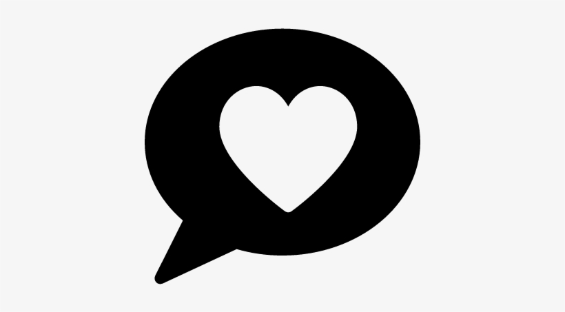 Speech Balloon With Heart Vector - Heart In Speech Bubble, transparent png #2720015