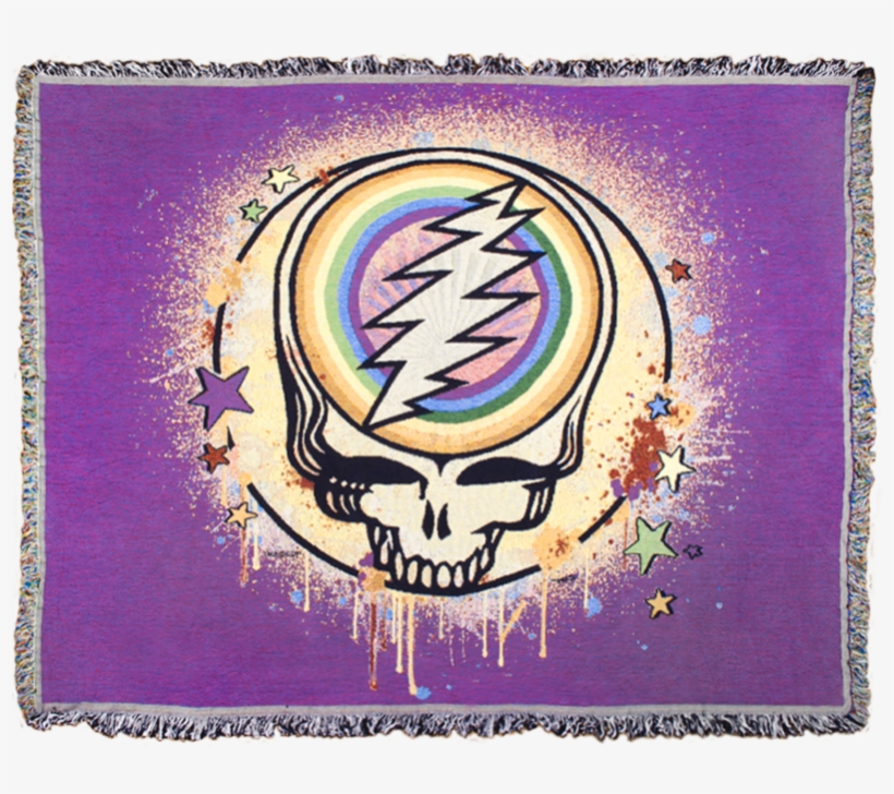 A Violet Woven Cotton Blanket With A Grateful Dead - Grateful Dead Steal Your Face, transparent png #2720071