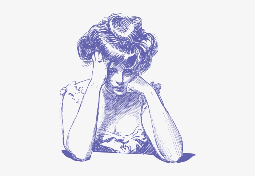 Gibson Girl Vintage Portraits Engraving Clear Stamps - Wide Sargasso Sea Drawings, transparent png #2720101