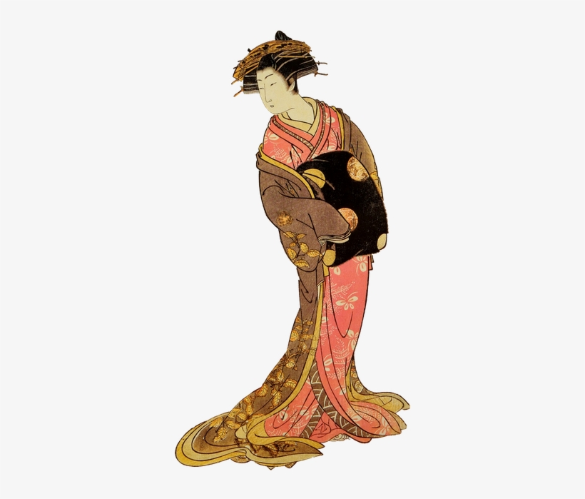 Japanese Vintage Woodcuts - Woman, transparent png #2720420