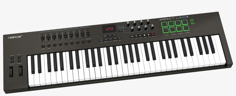 More Creativity - Nektar Impact Lx61+ 61-key Usb Midi Daw Controller, transparent png #2720504