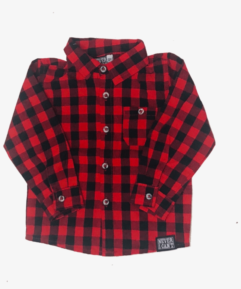 Camisa De Cuadros Negra Y Roja Para Bebé - Thumb - Free Transparent PNG  Download - PNGkey, image size:820x981