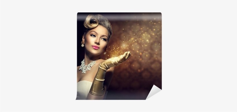 Retro Woman With Magic In Her Hand - New Years Eve Glamour, transparent png #2720746