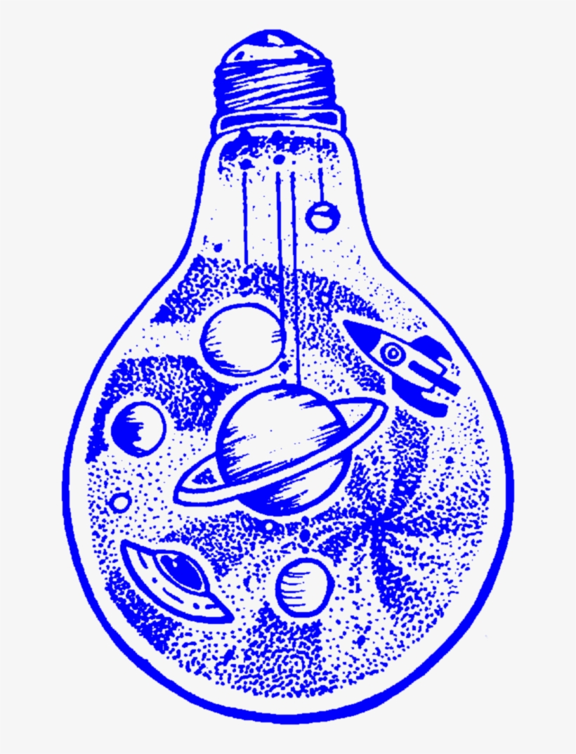 Planets Clipart Aesthetic - Light Bulb Space Drawing, transparent png #2720867