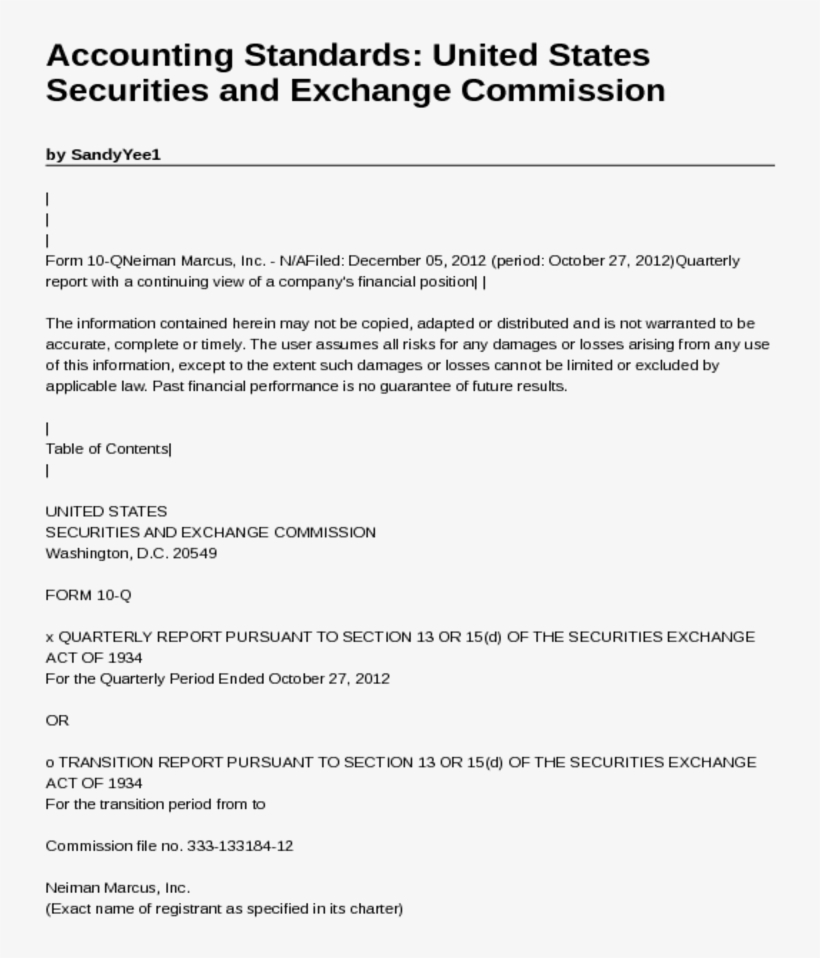Neiman Marcus, Inc - Document, transparent png #2721463