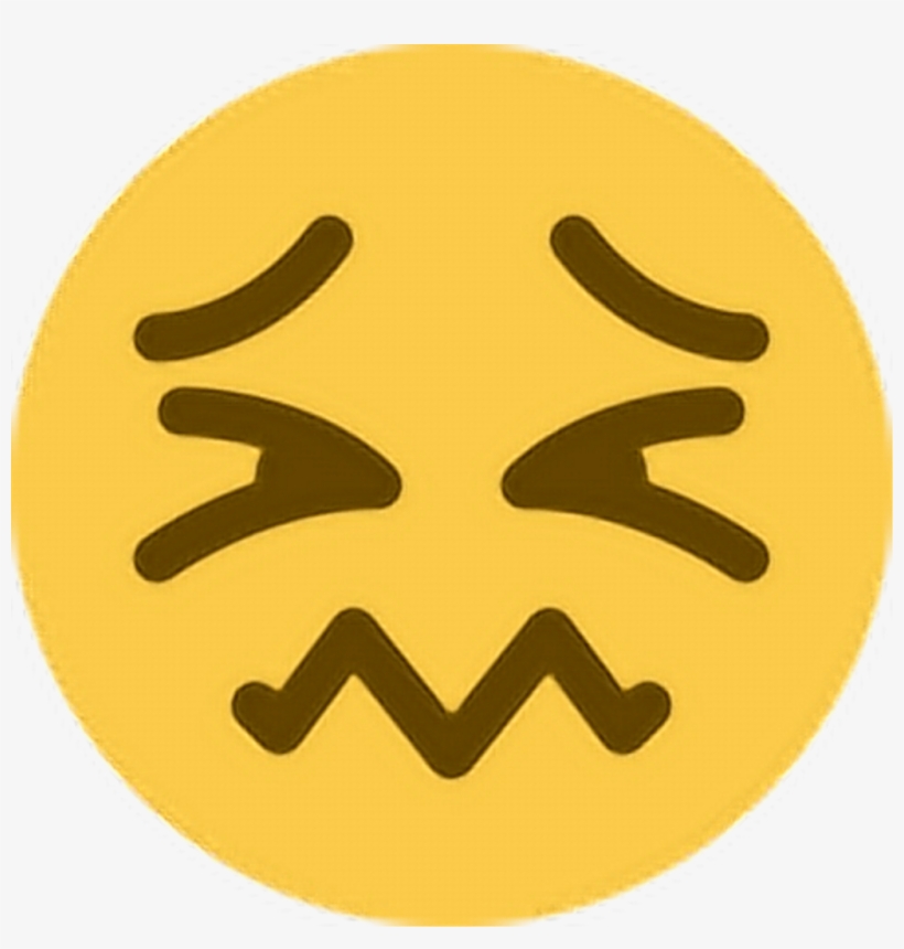 Ew Digust Unhappy Upset Tired Sleepy Squint Emoji Emoti - Emoji Frustrado, transparent png #2721682