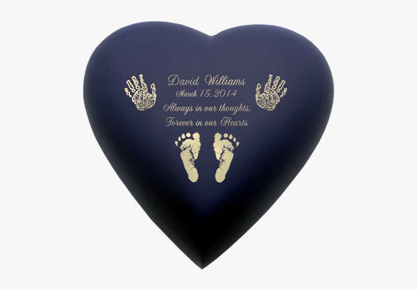Brass Heart Blue Nightfall- Actual Hands Or Feet - Baby Urn Scarlet Candle Holder Memorial Actual Hands, transparent png #2721742
