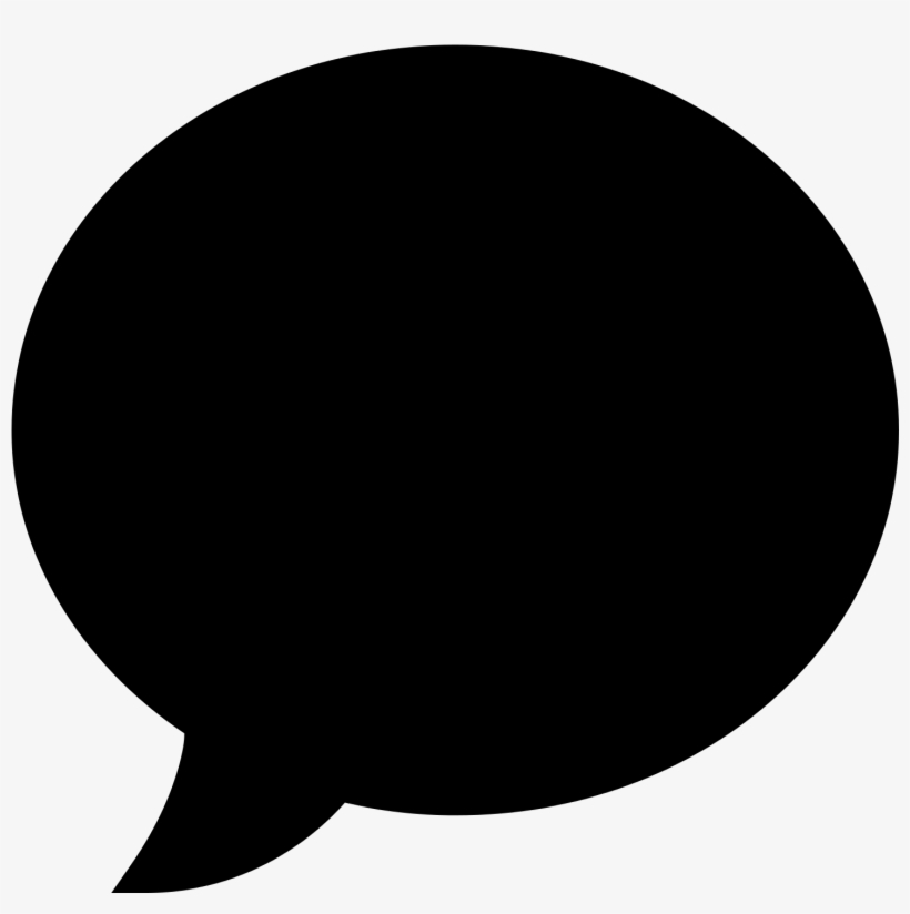 Source - Https - //icons8 - Com/icon/pack/messaging - Speech Bubble Vector Black, transparent png #2721957