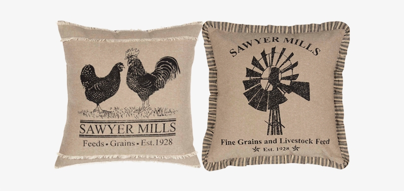 Sawyer Mill Poultry & Windmill Pillow Set - Sawyer Throw Pillows By Vhc Brands - Sawyer Mill Windmill, transparent png #2722645