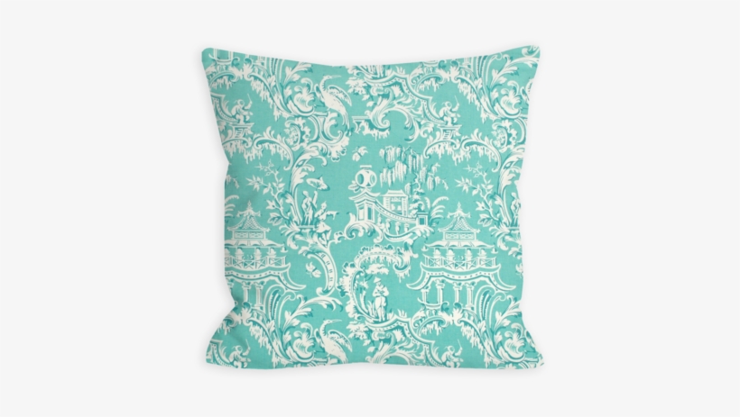 Pleasant Oriental Scene Scape Sea Green Pillow - Anna Griffin Antique Toile Paper Pad 48-sheets 12x12-inch, transparent png #2722732