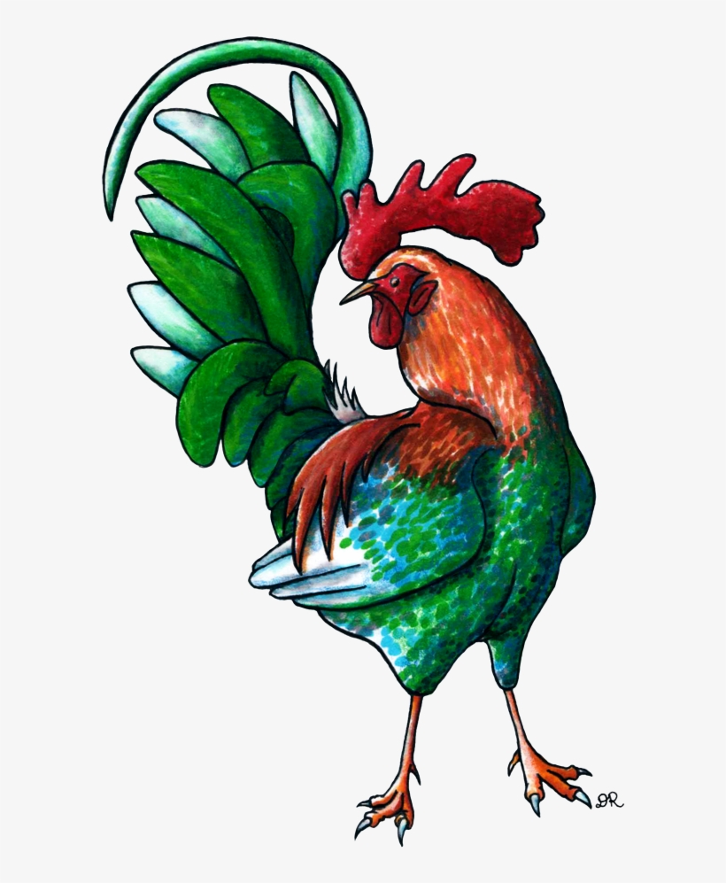 More Like Flying Guardian - Illustration Rooster Drawing, transparent png #2722971