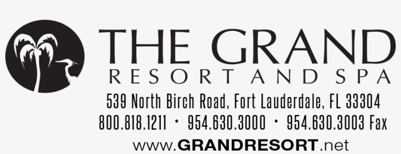 South Florida's The Grand Resort And Spa Proudly Sponsor's - Grand Resort And Spa Fort Lauderdale Logo, transparent png #2723244