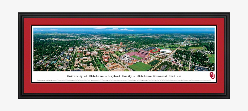 Oklahoma Sooners Aerial Panorama Deluxe Framed Posters - Oklahoma Football - Aerial - Deluxe Framed Blakeway, transparent png #2723332