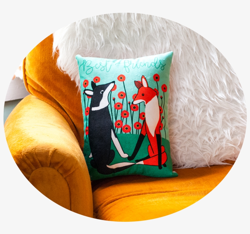 Best Friends Velvet Throw Pillow, transparent png #2723460