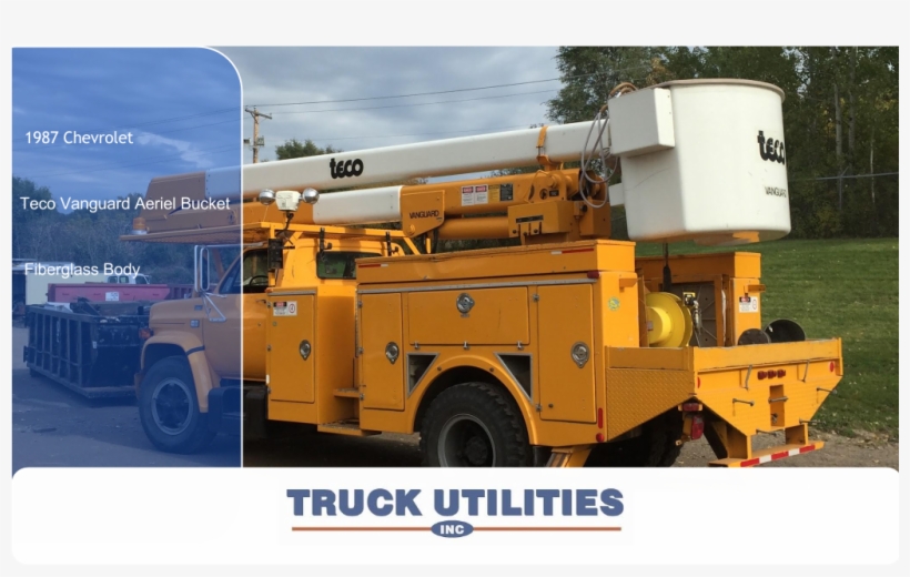 1987 Chevy C70 With A Teco V5-50ip Aerial Bucket Truck, transparent png #2723597
