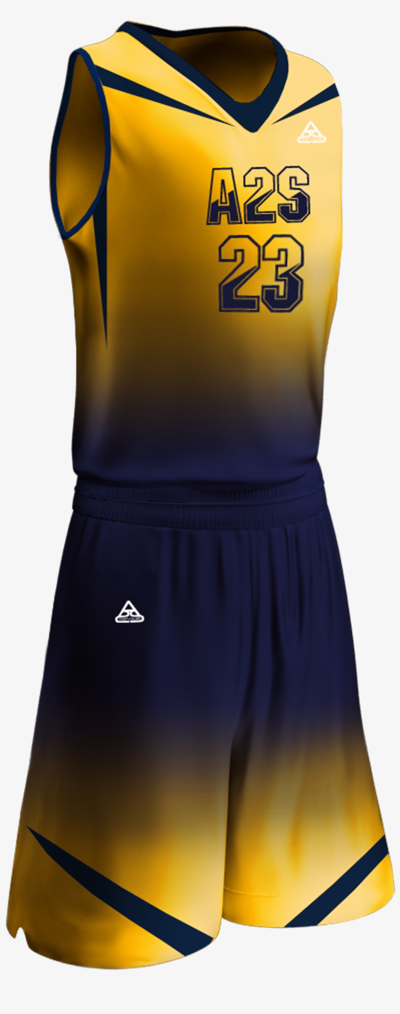 Bsk Gt Uni 04 Front - Jersey With Lining Yellow Basketball, transparent png #2723793