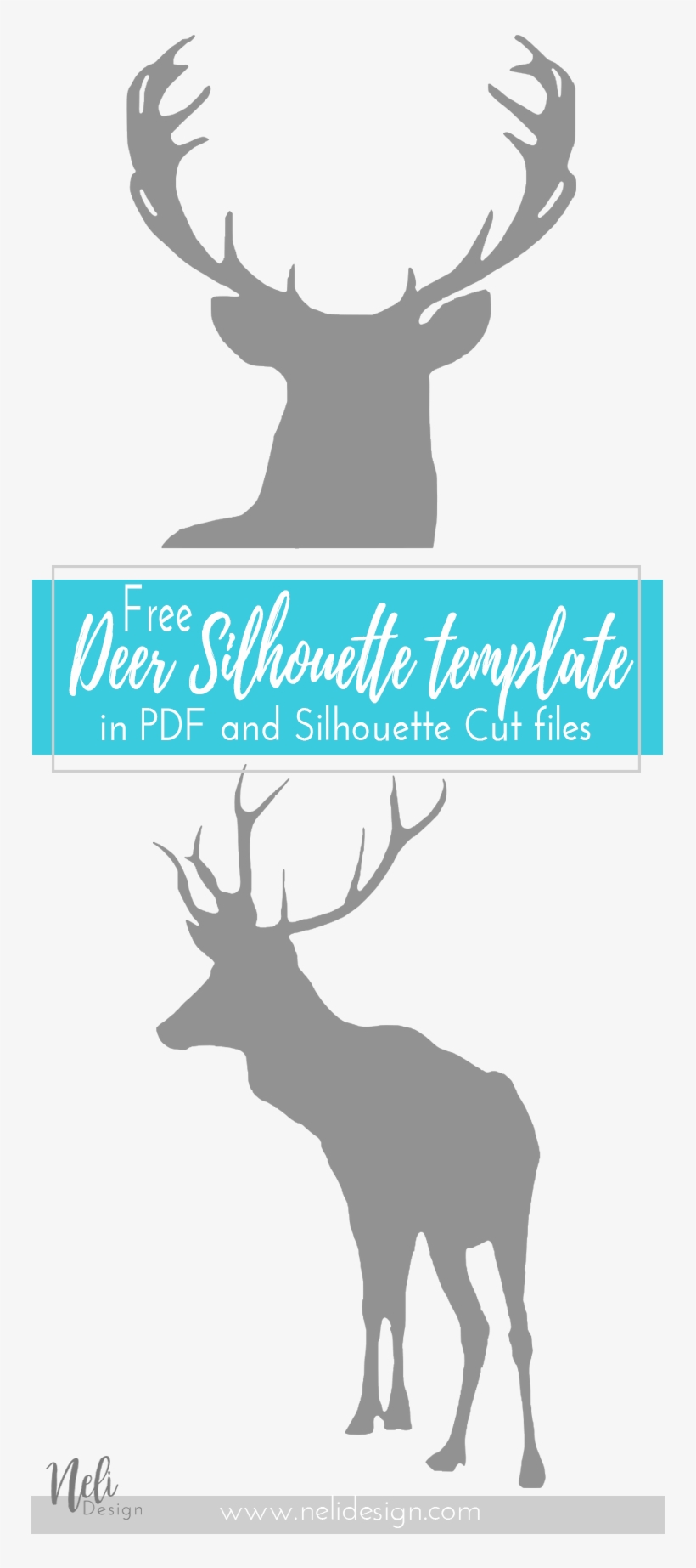 Free Deer Art Printable And Silhouette Cut File - Art, transparent png #2723796