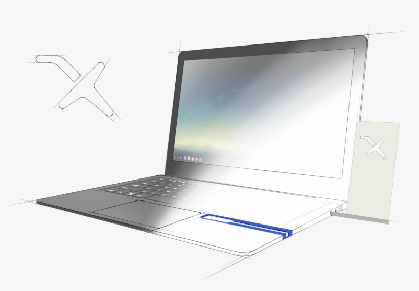 Laptop Extension Mirabook Concept - Netbook, transparent png #2724297