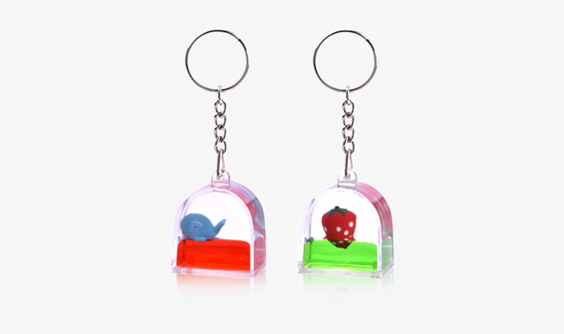 Horseshoe Shape Acrylic Liquid Animal Floating Keychain - Earrings, transparent png #2724435