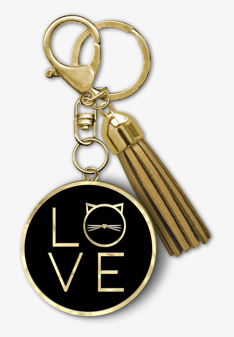 Love Cat Enamel Keychain - Keychain, transparent png #2724520