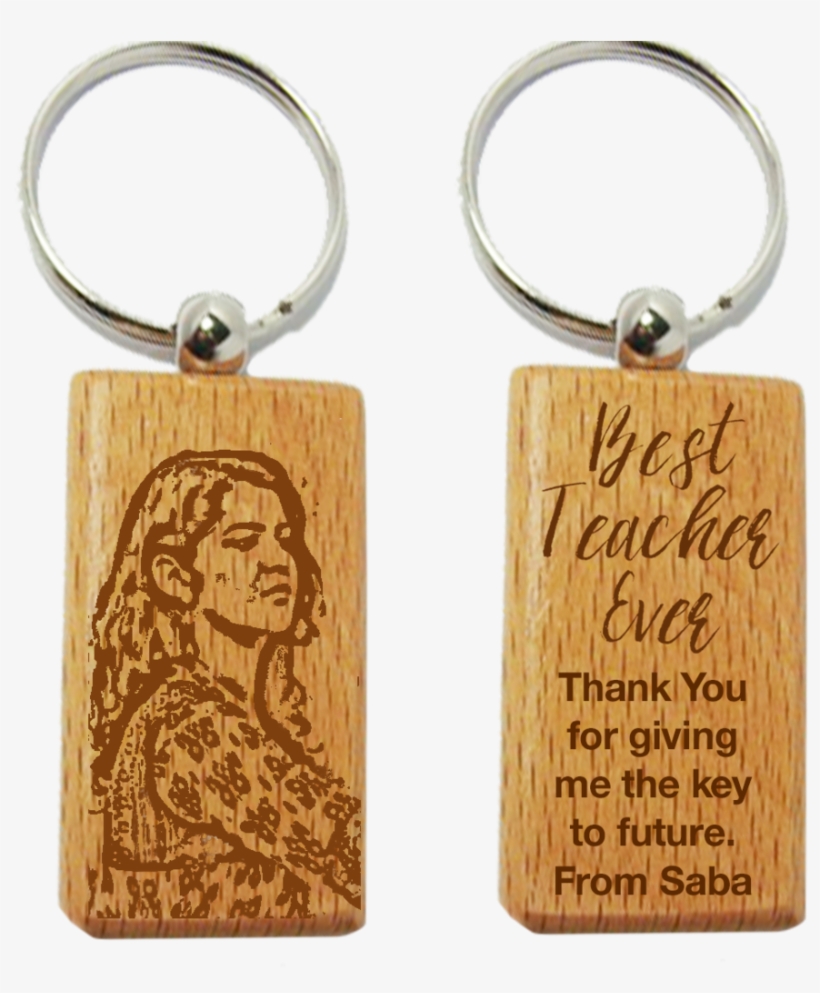 Personalized Wooden Keychain - Wooden Keychain, transparent png #2724652