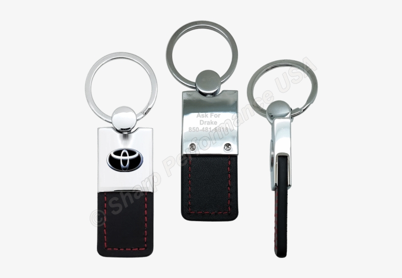K0206 Leatherette & Metal Keychain With Contrast Stitching - Png Images Of Keychains, transparent png #2724658
