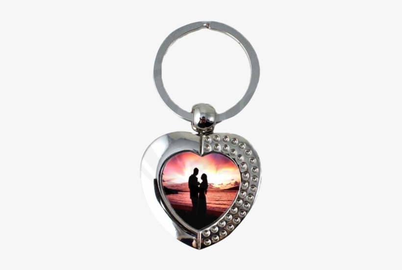 Metal Key Chain -heart - Sublimation Heart Keyring Metal, transparent png #2724921