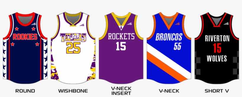 Collars And Sizing - Basketball Jersey Neck Styles, transparent png #2724967