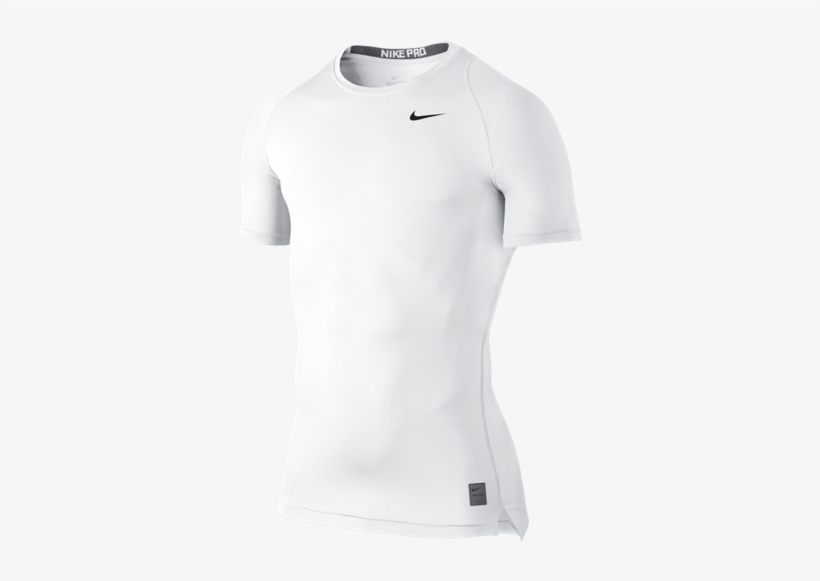 Nike Pro Cool Compression T Shirt - Nike Pro Combat Baselayer Top - White/matte Silver/black, transparent png #2725124