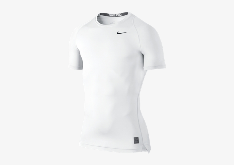 silver and white nike shirt