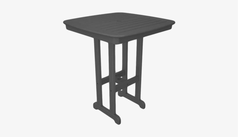 Polywood Nautical Outdoor Bar Table; Slate Grey, transparent png #2725146