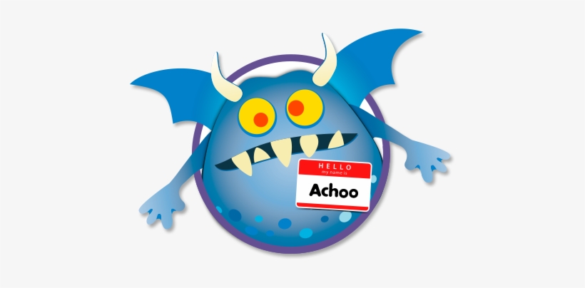 Achoo Loves To Buzz Around And Sprinkle Flu Germs Wherever - Flu Germs, transparent png #2725170