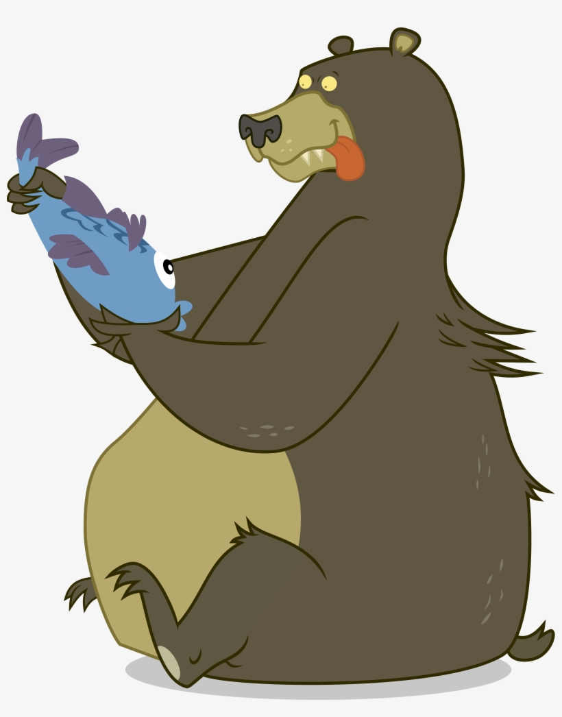Bear Clipart Eats Fish - Bear Eating Fish Clipart, transparent png #2725336