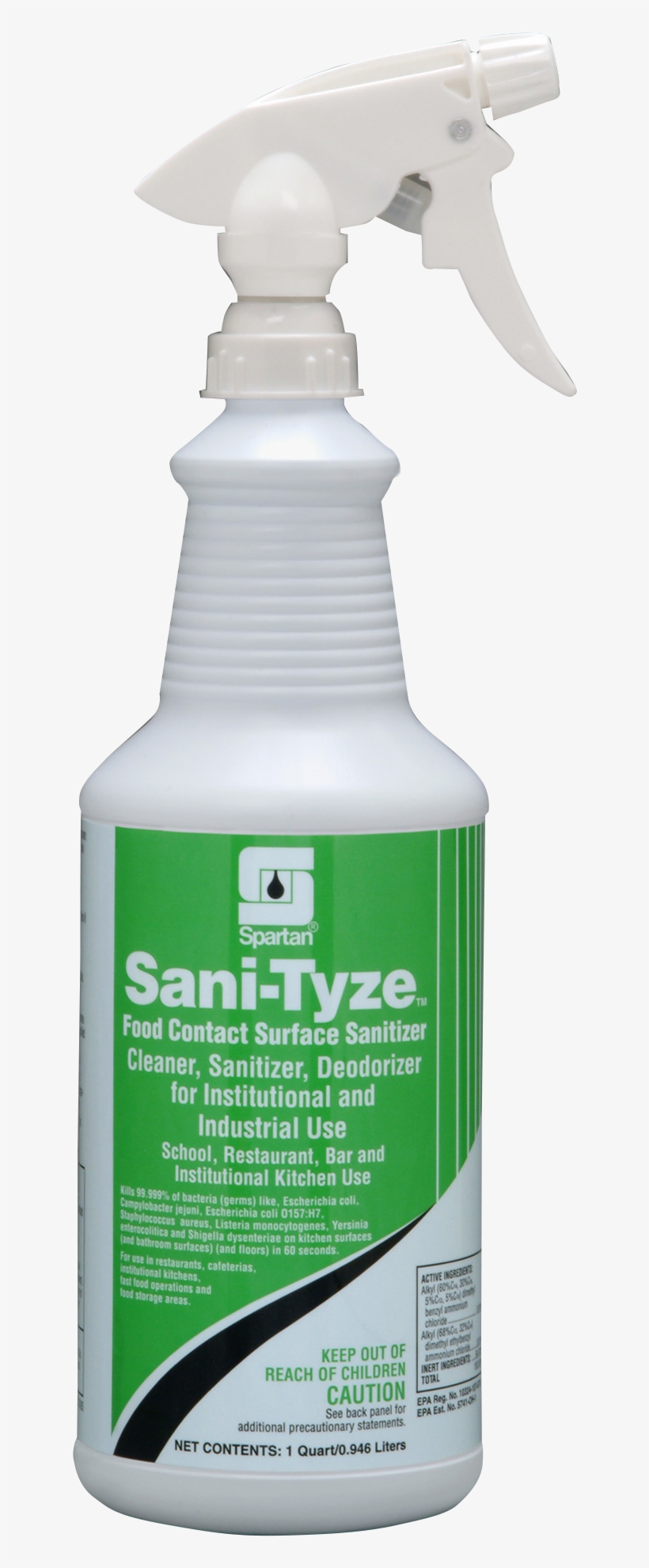 319503 Sani-tyze Copy - Spartan Sani-tyze Food Contact Surface Sanitizer 1, transparent png #2725466