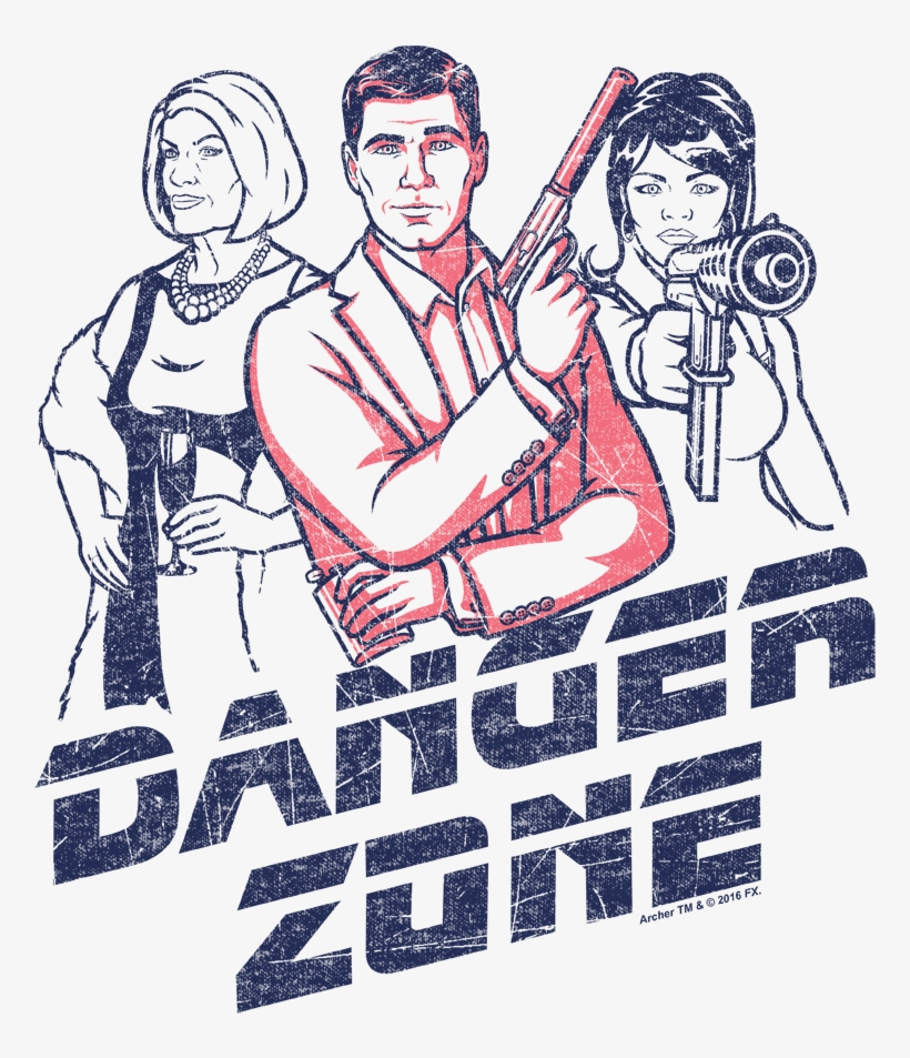 Archer Danger Zone Womens Shirt Sons Of Gotham Png - Poster, transparent png #2725783