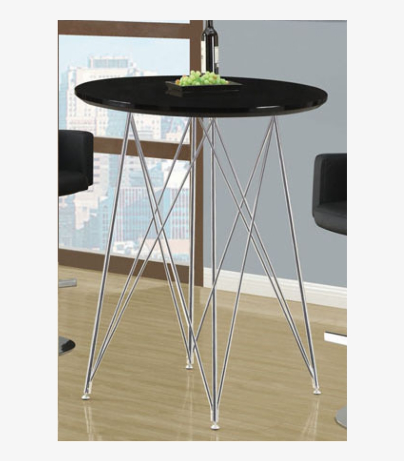 Monarch Specialties Glossy Black / Chrome Metal 36"l, transparent png #2725807