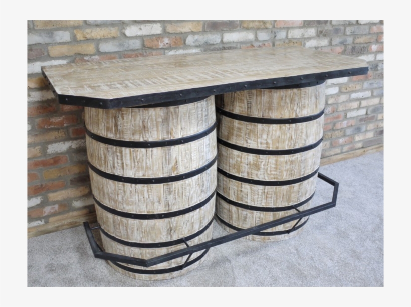 Mango Wood Wine Barrel Bar Table - Barrel, transparent png #2725829