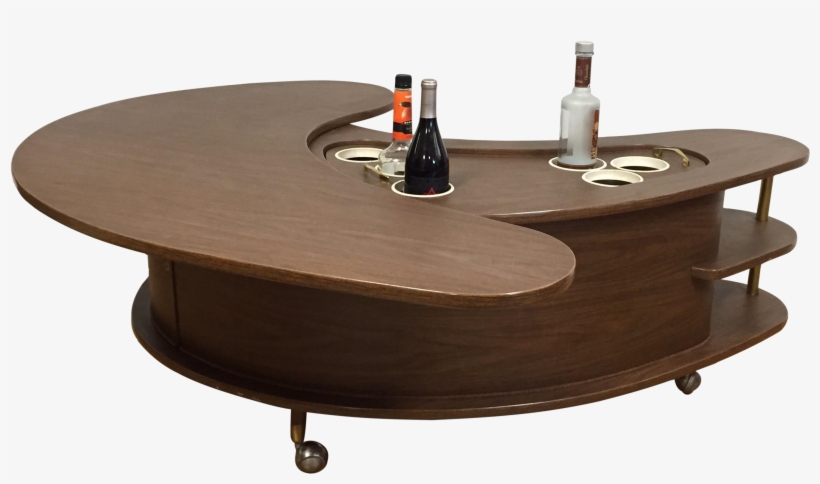 M#century Kidney Shaped Bar Cart Coffee Table On Chairish - Kidney Shaped Liquor Table, transparent png #2725915