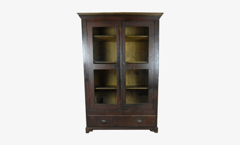 Painted Pine Glazed Cupboard With Drawer Fontaine Decorative - China Cabinet, transparent png #2726284