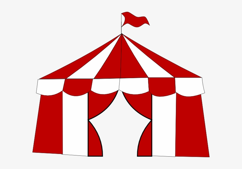 Red Circus Tent Clip Art At Clker - Circus Tent Clipart Free, transparent png #2726425