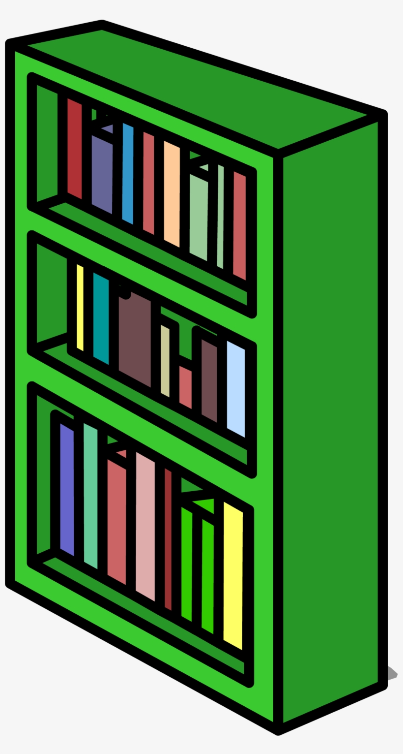 Green Bookcase Sprite 007 - Bookshelf Sprite Png, transparent png #2726505