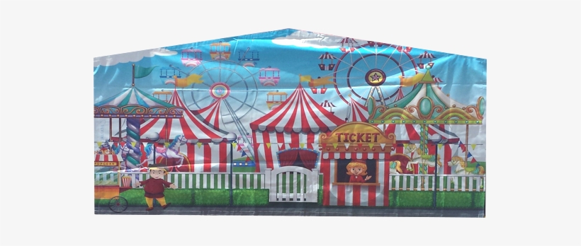 Carnival Banner Small - Circus Carnival Large Fabric Backdrop, transparent png #2726649