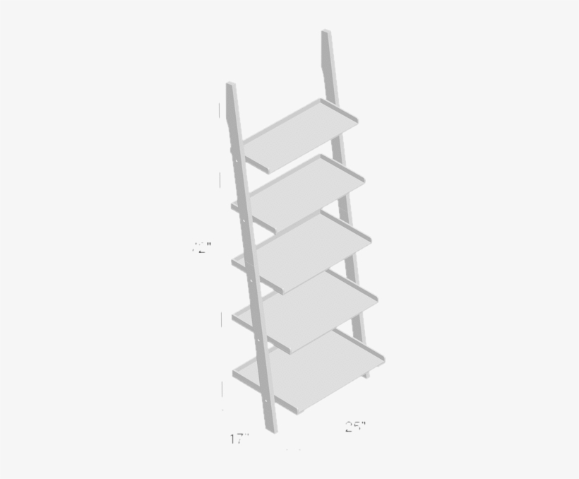 Chic And Modern Ladder Bookcase - Shelf, transparent png #2726651