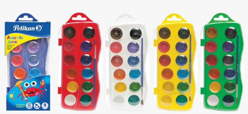 Acuarela Junior Pelikan - Chartpak Inc. 07501203 Pelikan Washable Watercolor, transparent png #2726746