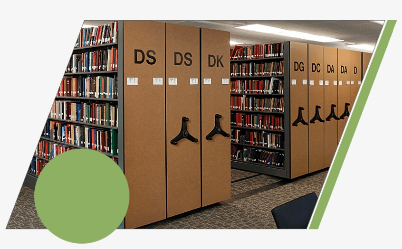 Learn More About Mobile Track Shelving - Library, transparent png #2726785