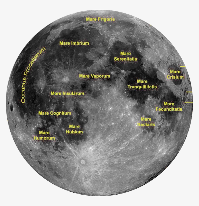 Moon Map Zoom - Moon's Maria, transparent png #2726849