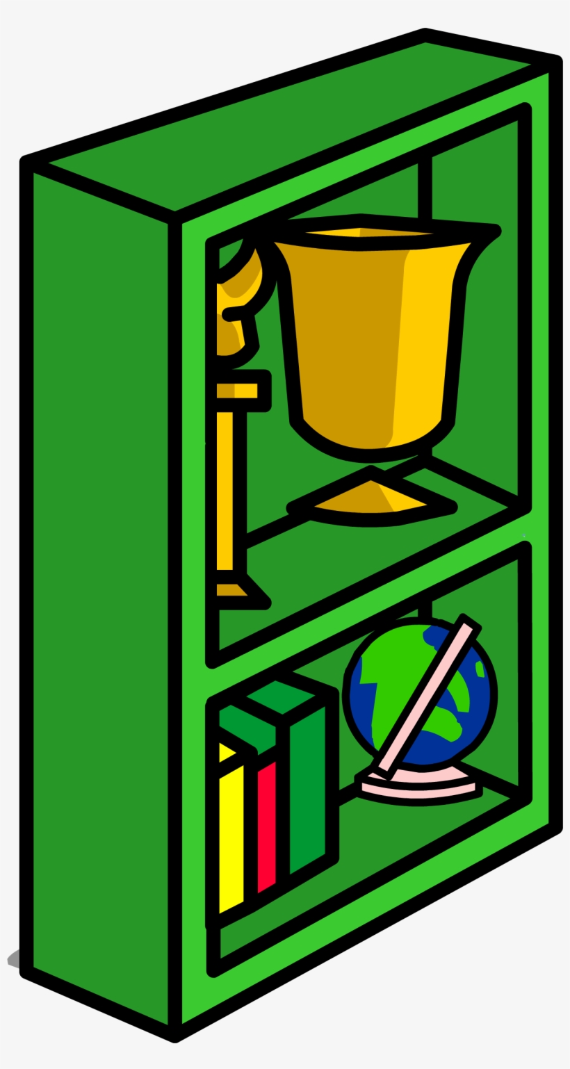 Green Bookcase Sprite 012 - Club Penguin Green Bookcase, transparent png #2726868