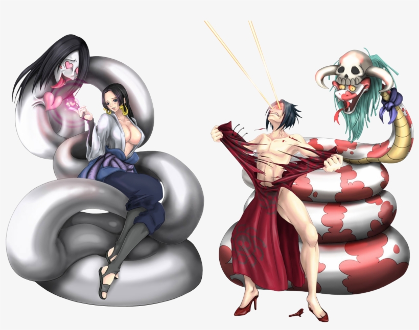 Sasuke Boa Hancock Orochimaru Serpant One Piece Naruto - Hancock Sasuke, transparent png #2728073