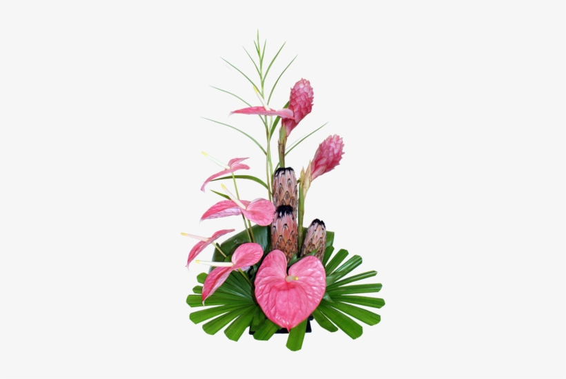 Floral Arrangements - Pink Exotic Floral Arrangements, transparent png #2728252