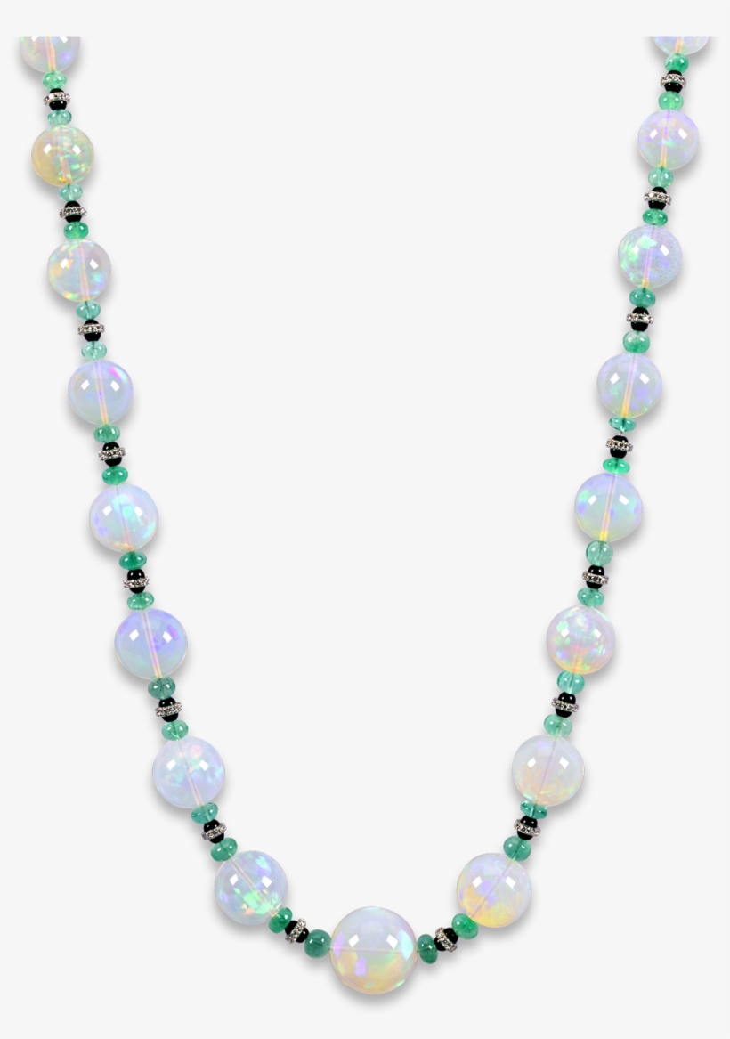 Graduated Opal Bead Necklace, - Bead, transparent png #2729000